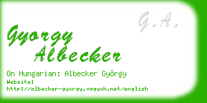 gyorgy albecker business card