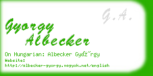 gyorgy albecker business card